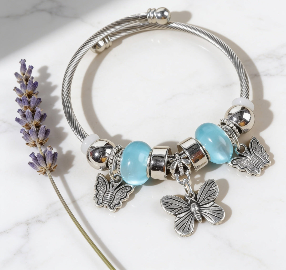Elegant Butterfly Charm Bracelet